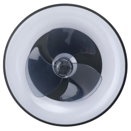 Aigostar - LED Zatemnitvena stropna svetilka z ventilatorjem MESH LED/40W/230V 2700-6500K črna + Daljinski upravljalnik