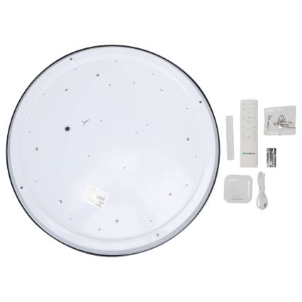 Aigostar - LED Zatemnitvena stropna svetilka z ventilatorjem MESH LED/40W/230V 2700-6500K črna + Daljinski upravljalnik