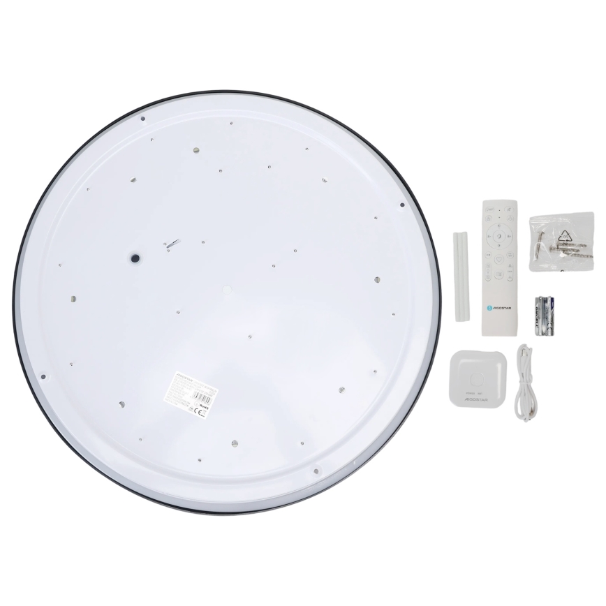 Aigostar - LED Zatemnitvena stropna svetilka z ventilatorjem MESH LED/40W/230V 2700-6500K črna + Daljinski upravljalnik