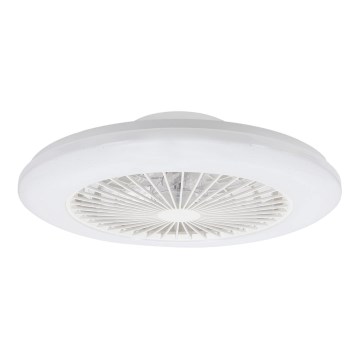 Aigostar - LED Zatemnitvena stropna svetilka z ventilatorjem MESH LED/40W/230V 2700-6500K bela + Daljinski upravljalnik