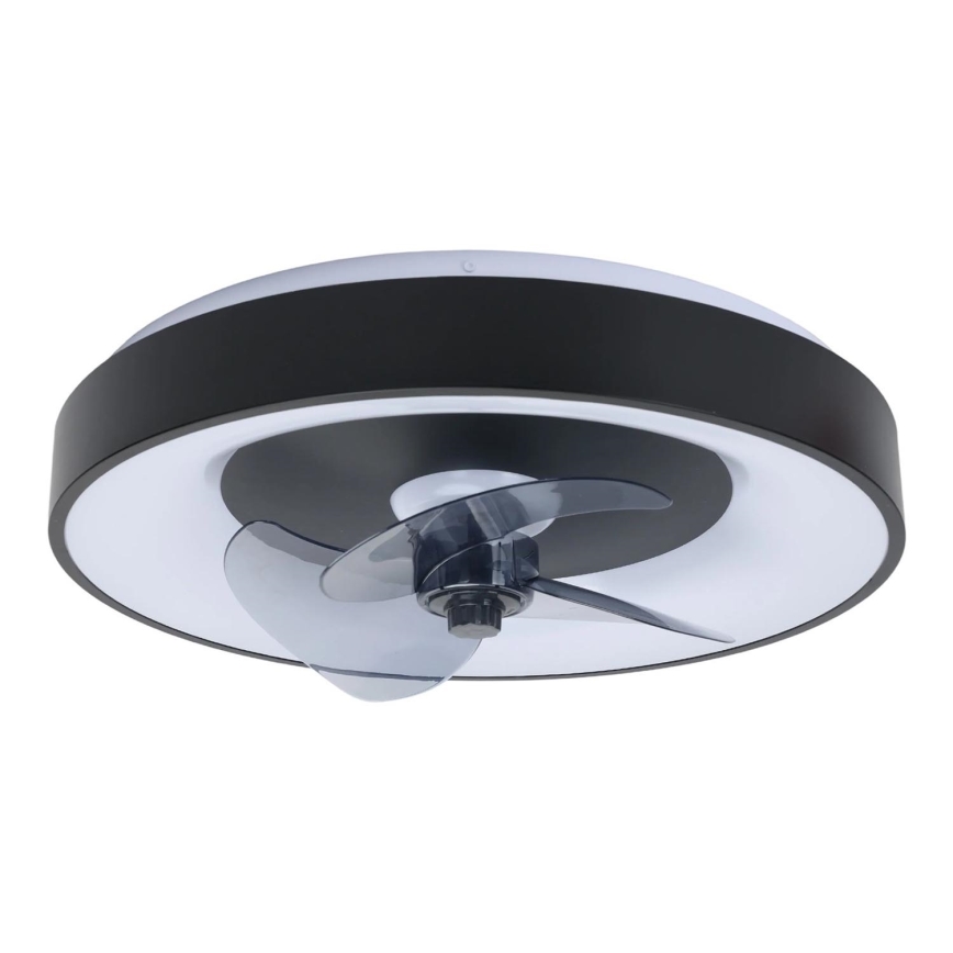 Aigostar - LED Zatemnitvena stropna svetilka z ventilatorjem MESH LED/40W/230V 2700-6500K črna + Daljinski upravljalnik