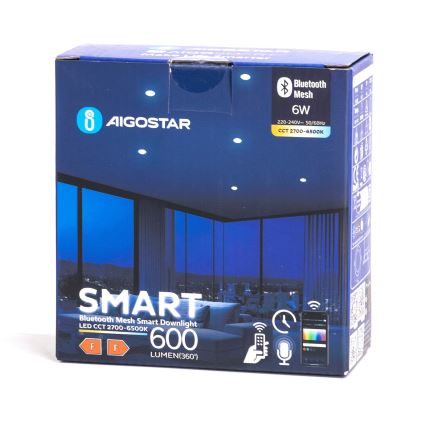 Aigostar - LED Zunanji zatemnitvena Vgradna svetilka MESH LED/6W/230V 2700-6500K IP44 bela