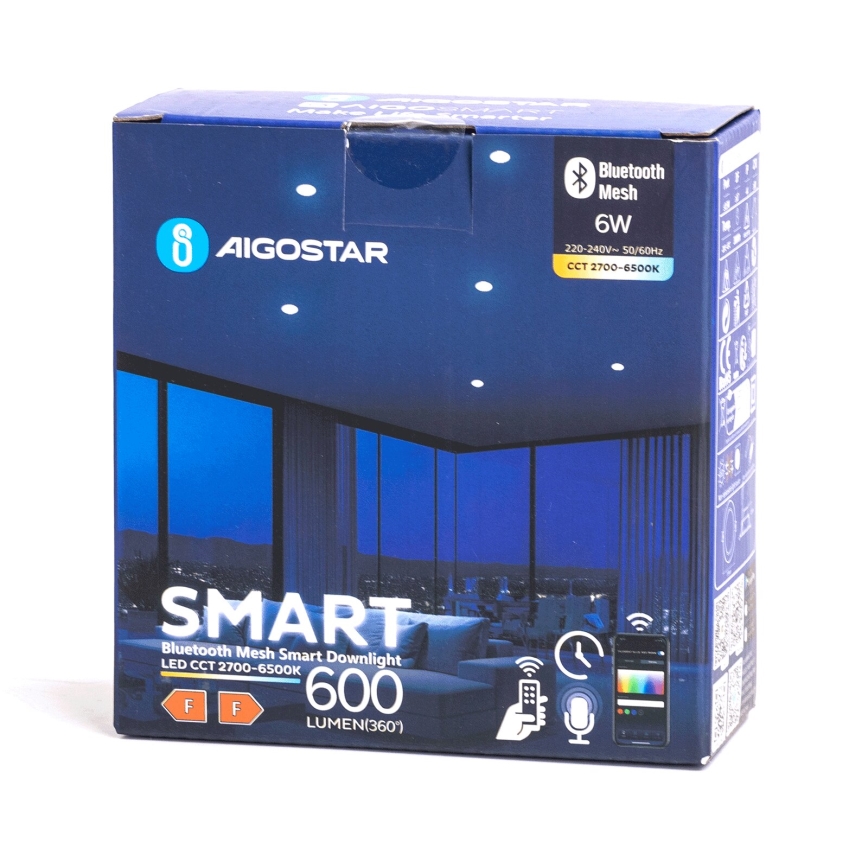 Aigostar - LED Zunanji zatemnitvena Vgradna svetilka MESH LED/6W/230V 2700-6500K IP44 bela
