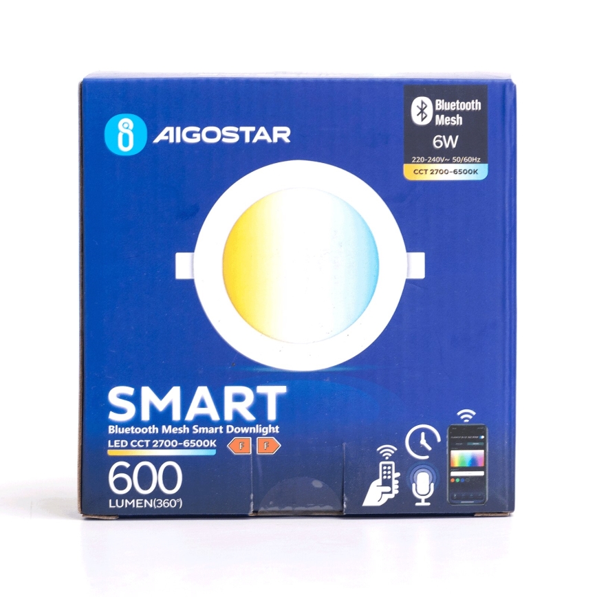 Aigostar - LED Zunanji zatemnitvena Vgradna svetilka MESH LED/6W/230V 2700-6500K IP44 bela