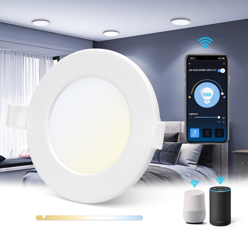 Aigostar - LED Zatemnitvena vgradna svetilka LED/6W/230V pr. 11,5 cm Wi-Fi