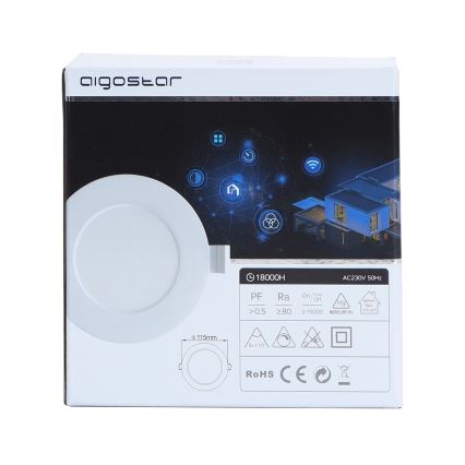 Aigostar - LED Zatemnitvena vgradna svetilka LED/6W/230V pr. 11,5 cm Wi-Fi