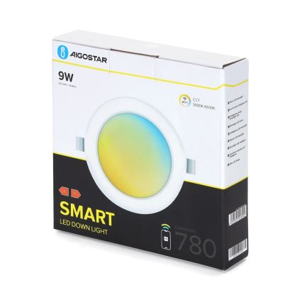 Aigostar - LED Zatemnitvena vgradna svetilka LED/9W/230V pr. 14,5 cm Wi-Fi