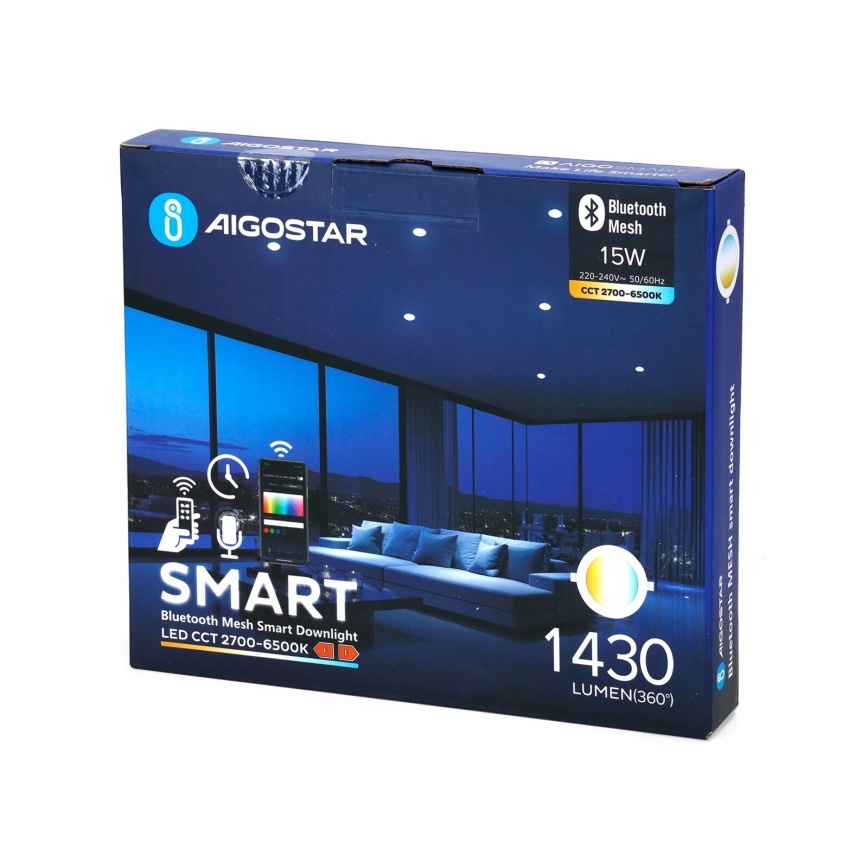 Aigostar - LED Zatemnitvena vgradna svetilka MESH LED/15W/230V 2700-6500K pr. 17 cm