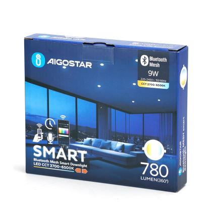 Aigostar - LED Zatemnitvena vgradna svetilka MESH LED/9W/230V 2700-6500K pr. 14,5 cm