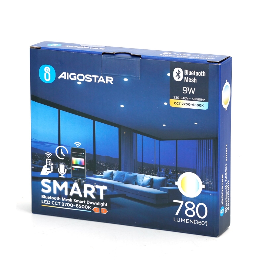Aigostar - LED Zatemnitvena vgradna svetilka MESH LED/9W/230V 2700-6500K pr. 14,5 cm