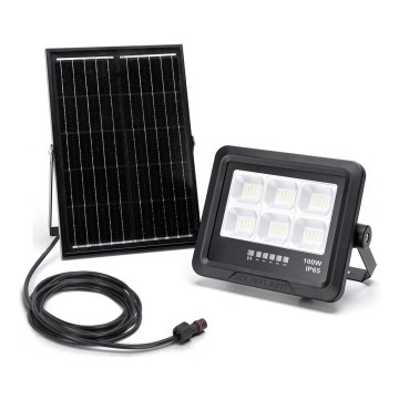 Aigostar - LED Zatemnitveni solarni reflektor LED/100W/3,4V IP65 + Daljinski upravljalnik