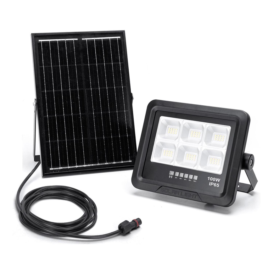 Aigostar - LED Zatemnitveni solarni reflektor LED/100W/3,4V IP65 + Daljinski upravljalnik