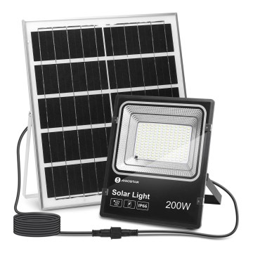 Aigostar - LED Zatemnitveni solarni reflektor LED/200W/3,2V IP66 + Daljinski upravljalnik