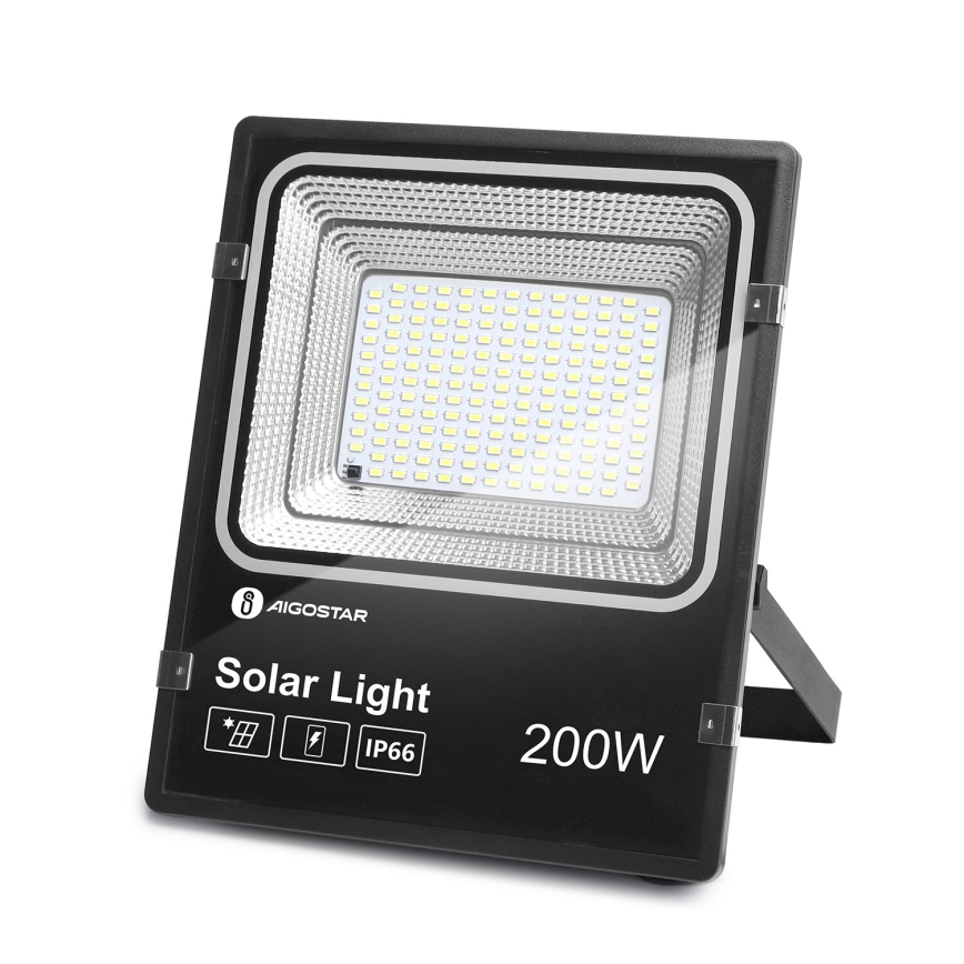 Aigostar - LED Zatemnitveni solarni reflektor LED/200W/3,2V IP66 + Daljinski upravljalnik