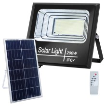 Aigostar - LED Zatemnitveni solarni reflektor LED/200W/3,2V IP67 + Daljinski upravljalnik