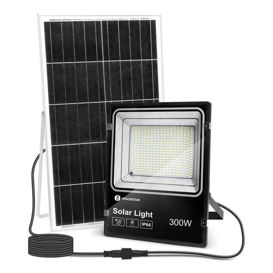 Aigostar - LED Zatemnitveni solarni reflektor LED/300W/3,2V IP66 + Daljinski upravljalnik