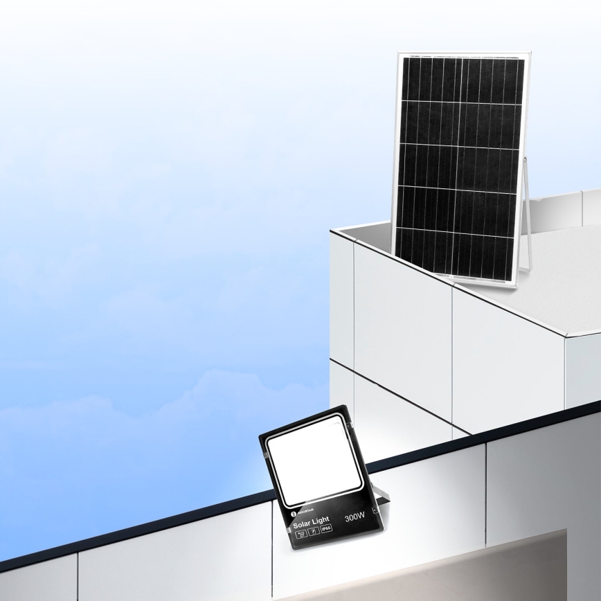 Aigostar - LED Zatemnitveni solarni reflektor LED/300W/3,2V IP66 + Daljinski upravljalnik