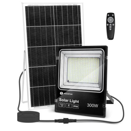 Aigostar - LED Zatemnitveni solarni reflektor LED/300W/3,2V IP66 + Daljinski upravljalnik
