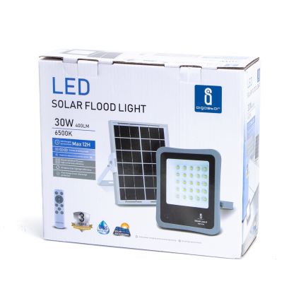 Aigostar - LED Zatemnitveni solarni reflektor LED/30W/3,2V 20000 mAh IP67 + Daljinski upravljalnik