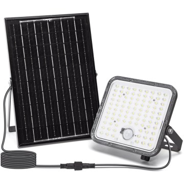 Aigostar - LED Zatemnitveni solarni reflektor s senzorjem LED/120W/3,4V 6500K IP66 + Daljinski upravljalnik
