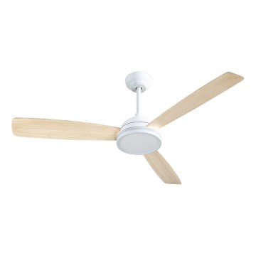 Aigostar - LED Zatemnitveni stropni ventilator LED/20W/230V 2700-6500K 132cm bela/bež + Daljinski upravljalnik