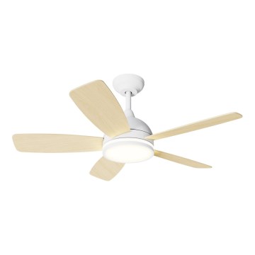 Aigostar - LED Zatemnitveni stropni ventilator LED/20W/230V 2700-6500K 132cm bela/bež + Daljinski upravljalnik