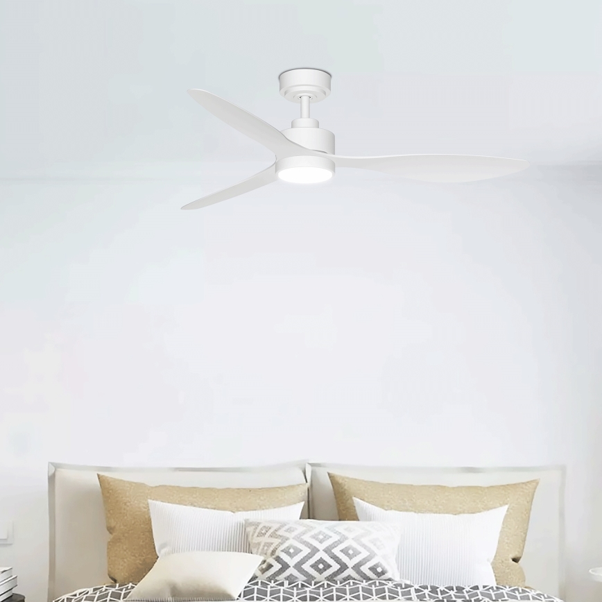 Aigostar - LED Zatemnitveni stropni ventilator LED/20W/230V 2700-6500K 132cm bela + Daljinski upravljalnik