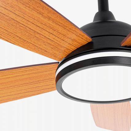 Aigostar - LED Zatemnitveni stropni ventilator LED/20W/230V 2700-6500K 132cm bež + Daljinski upravljalnik