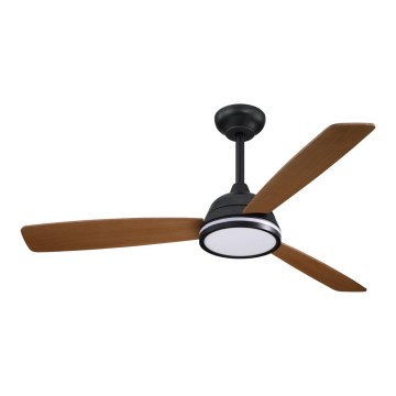 Aigostar - LED Zatemnitveni stropni ventilator LED/20W/230V 2700-6500K 132cm rjava + Daljinski upravljalnik