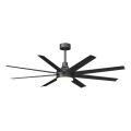 Aigostar - LED Zatemnitveni stropni ventilator LED/24W/230V 2700-6500K 165cm črna + Daljinski upravljalnik