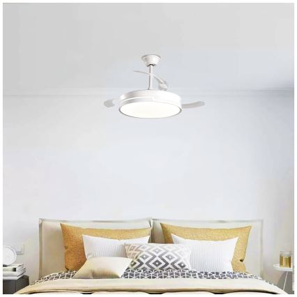 Aigostar - LED Zatemnitveni stropni ventilator LED/36W/230V 2700-6500K pr. 107 cm + Daljinski upravljalnik bela