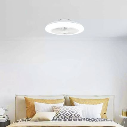 Aigostar - LED Zatemnitveni stropni ventilator LED/40W/230V 2700-6500K pr. 48 cm + Daljinski upravljalnik bela