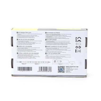 Aigostar - LED Zatemnitveni trak s senzorjem 1m LED/2W/4xAAA 3000K IP65