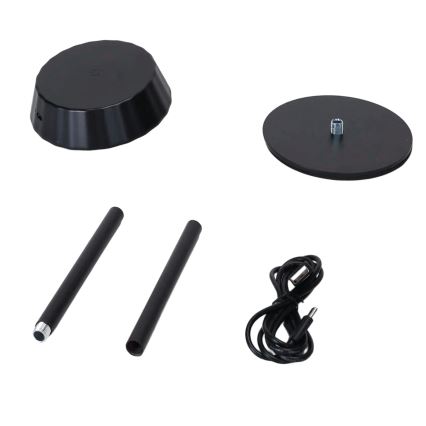 Aigostar - LED Zatemnjevalna namizna svetilka AMBIENT LED/2,4W/5V 3000-6500K črna 2000 mAh