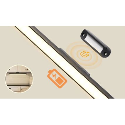 Aigostar - Polnilna zatemnjiva LED osvetlitev za ogledalo LED/2,9W/5V 2000 mAh