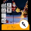 Aigostar - LED zunanja božična dekoracija 120xLED/8 funkcij 80 cm IP44 Santa/topla bela