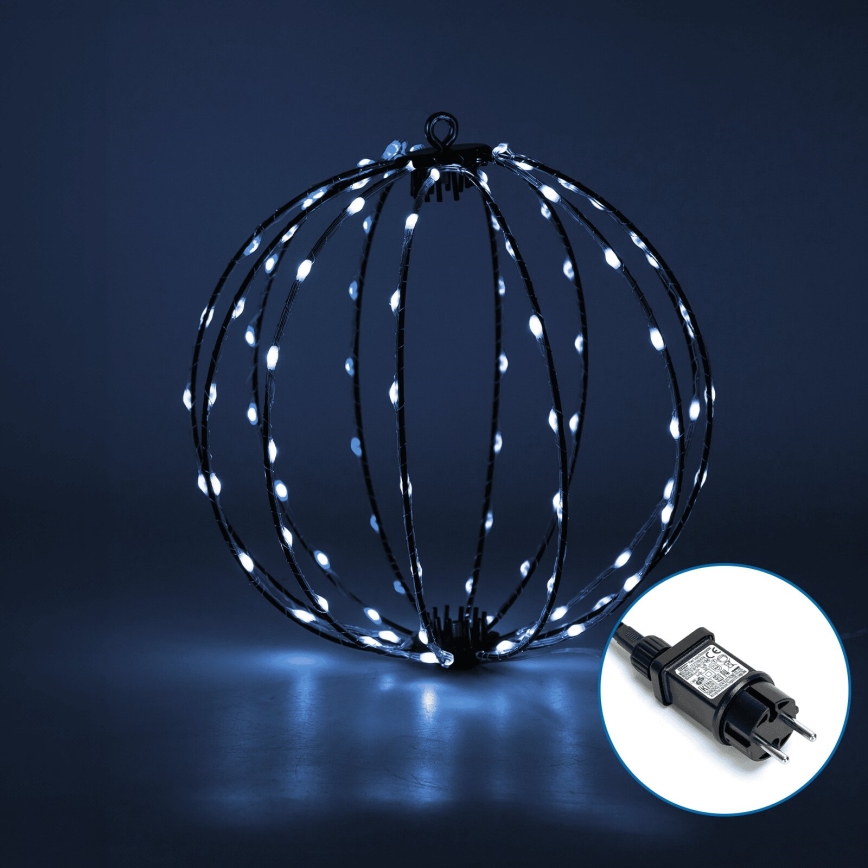 Aigostar - LED Zunanja božična dekoracija 3,6W/230V krogla 30cm IP44 hladno bela