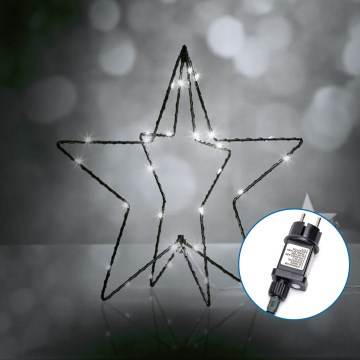 Aigostar - LED Zunanja božična dekoracija 3,6W/230V zvezda 30cm IP44 hladno bela