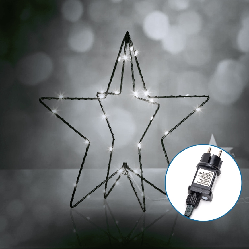 Aigostar - LED Zunanja božična dekoracija 3,6W/230V zvezda 30cm IP44 hladno bela