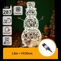 Aigostar - LED Zunanja božična dekoracija 3,6W/31/230V 2700K 120 cm IP44 snežak