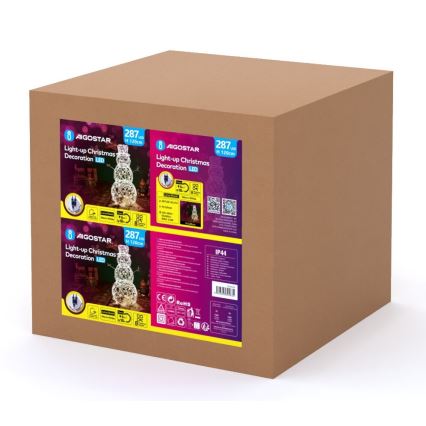 Aigostar - LED Zunanja božična dekoracija 3,6W/31/230V 2700K 120cm IP44 snežak