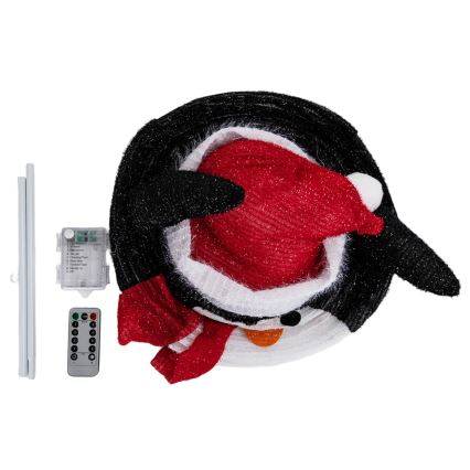 Aigostar - LED zunanja božična dekoracija 50xLED/3xAA IP44 pingvin