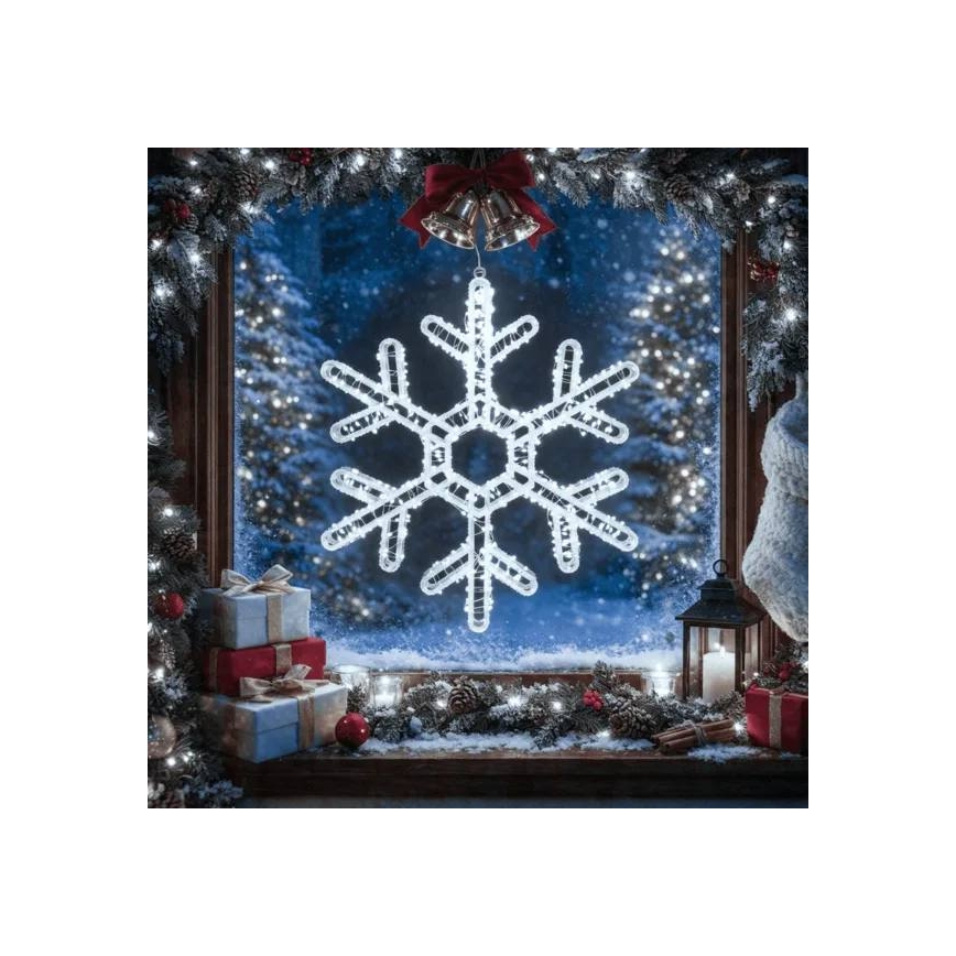 Aigostar - LED zunanja božična dekoracija 540xLED/6W/230V IP44 hladna bela 45cm snežinka