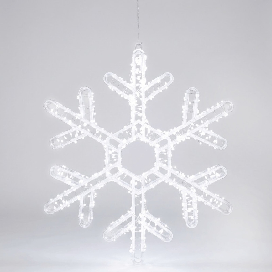 Aigostar - LED zunanja božična dekoracija 540xLED/6W/230V IP44 hladna bela 45cm snežinka
