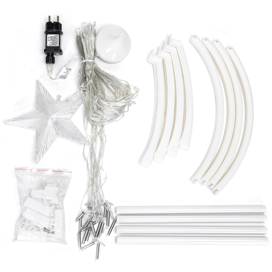 Aigostar - LED zunanja božična dekoracija LED/3,6W/230V 150 cm IP44 hladna bela