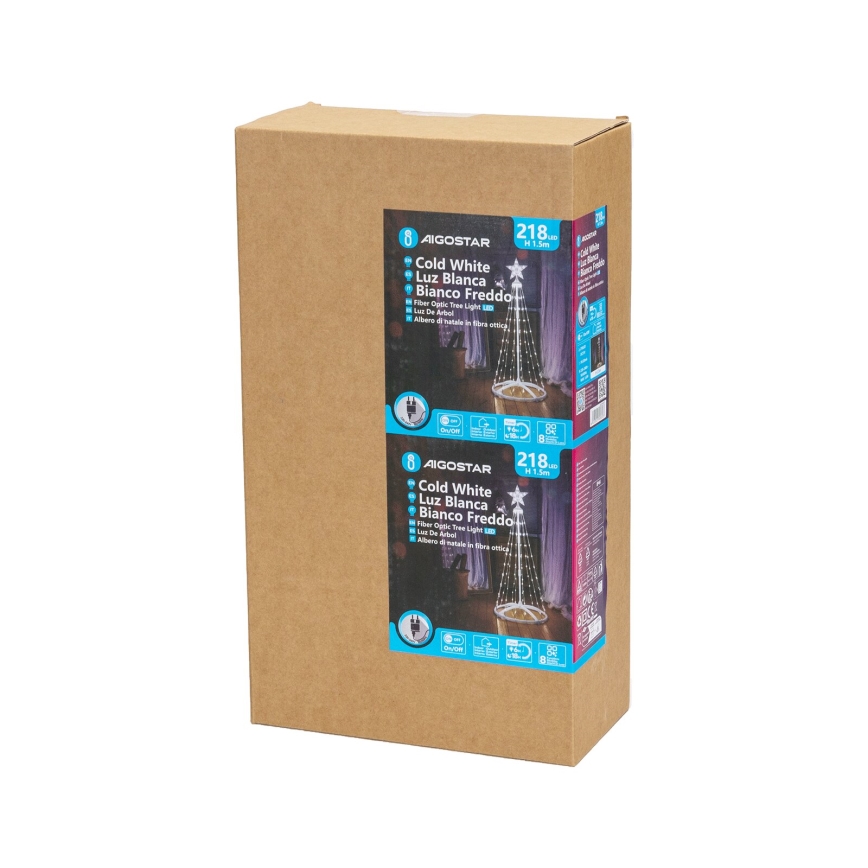 Aigostar - LED zunanja božična dekoracija LED/3,6W/230V 150 cm IP44 hladna bela