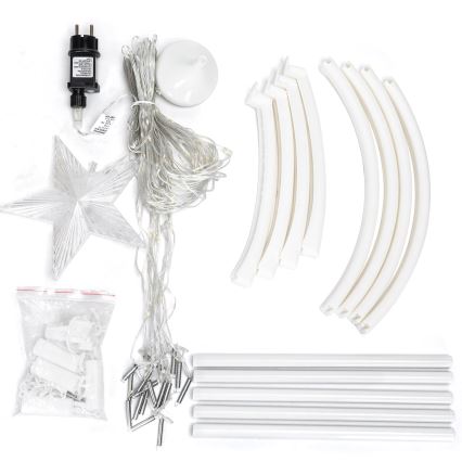 Aigostar - LED Zunanja božična dekoracija LED/3,6W/230V 180 cm IP44 hladno bela