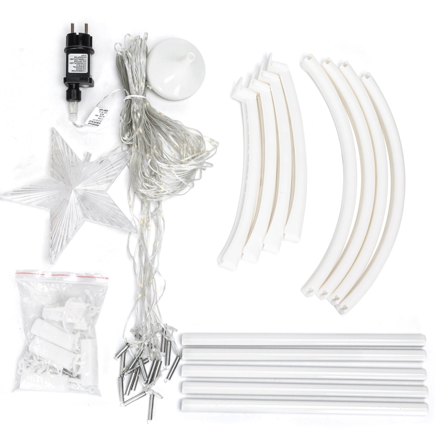 Aigostar - LED Zunanja božična dekoracija LED/3,6W/230V 180 cm IP44 hladno bela