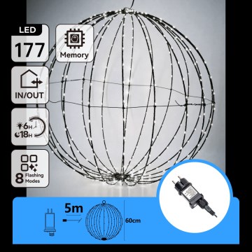 Aigostar - LED zunanja božična dekoracija LED/3,6W/230V 60 cm IP44 hladna bela