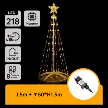 Aigostar - LED zunanja božična dekoracija LED/3,6W/31/230V 2700K 150 cm IP44